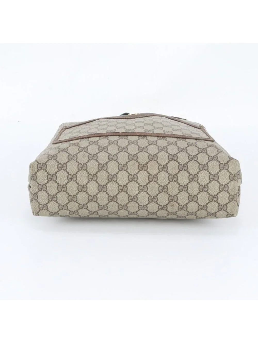 Gucci Vintage GG Supreme Sherry Line Leather Tote Bag